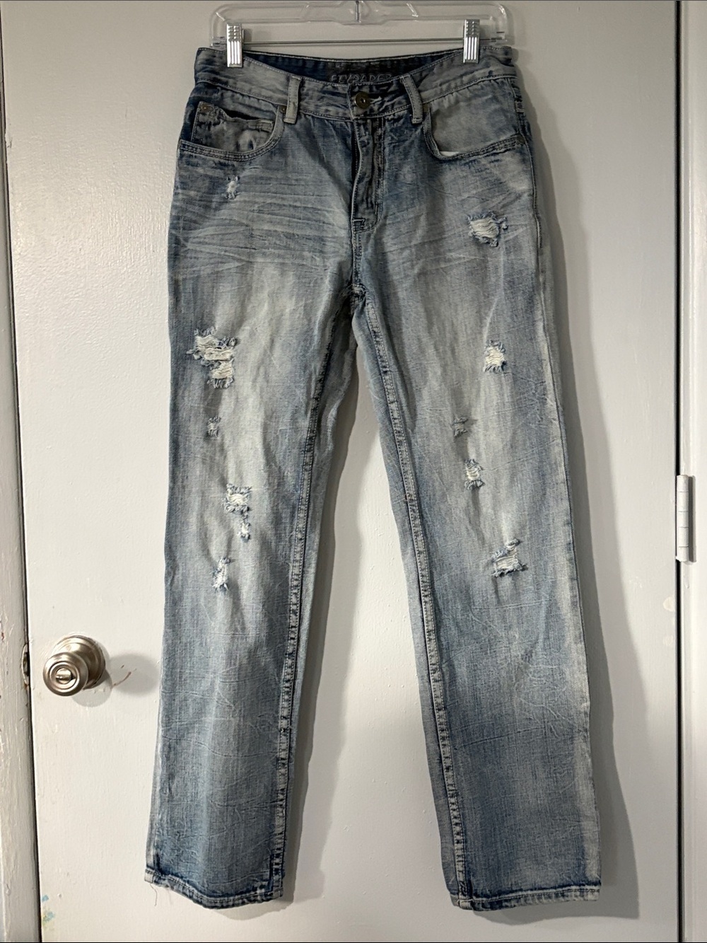 Y2K flypaper Distressed Berlin slim straight jeans